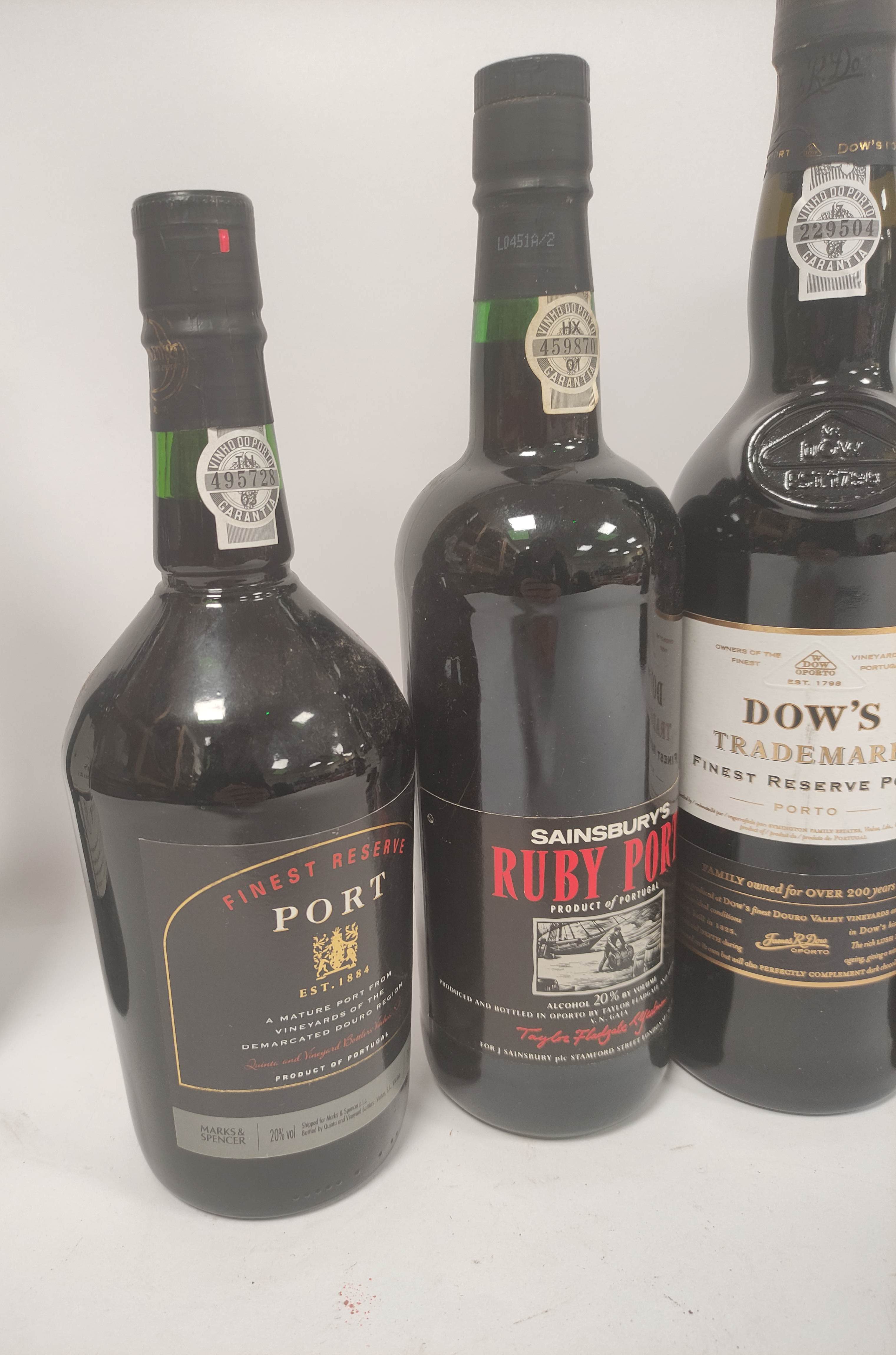 Six bottles of port to include four bottles of Dow's Trademark Finest Reserve Port, 75cl, 20% vol, - Image 2 of 2