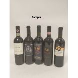 Thirteen bottles of Italian red wine to include five bottles of Trezanti Salento, 75cl, 12.5% vol,