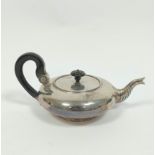 Dutch silver Saffron tea pot of compressed shape with ribbed spout, maker T.G.B, 1835, 373g / 12oz.