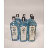 Six bottles of Bombay Sapphire London Dry Gin, 100cl, 40% vol.  (6)