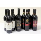 Twelve bottles of Italian red wine to include five bottles of Rena Salice Salentino Rosso Riserva