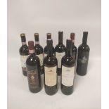 Twelve bottles of Italian red wine to include seven assorted bottles of Brunello di Montalcino 2002,
