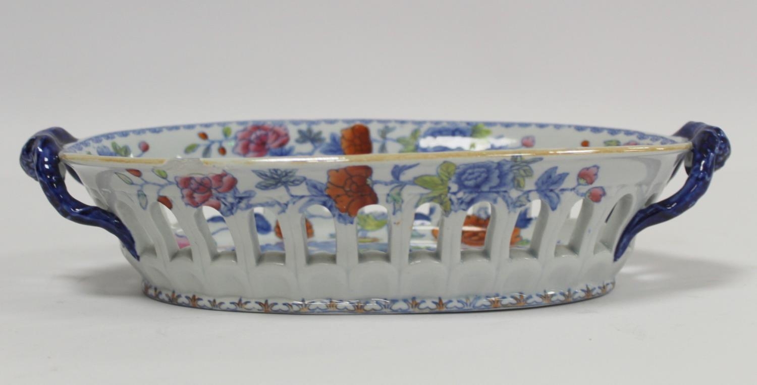 Five pieces of early 19th century Masons Ironstone "Indian Grasshopper" dinnerware comprising: large - Image 19 of 31
