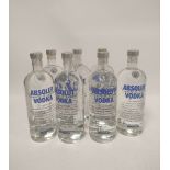Seven bottles of Absolut Vodka (80 proof), 1 litre, 40% vol.  (7)