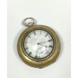 Silver lever watch by Moody, Crewe, No 2041, full plate with gold balance, in substantial silver