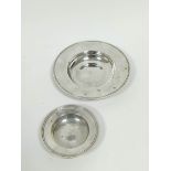 Two silver copies of the Armada Dish, 13mm and 18mm, 146g / 4½oz. (2).