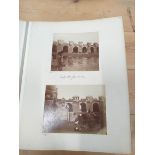 Photographs. "India". Rubbed dark half morocco quarto album cont. 191 photographs, each 9cms x