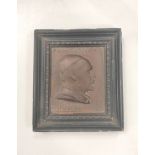Framed bronze relief portrait by George Howard of Thomas Armstrong (1832 - 1911) (a close friend