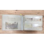 Photographs. Howard Family. Rubbed half red morocco oblong quarto album cont. approx. 100