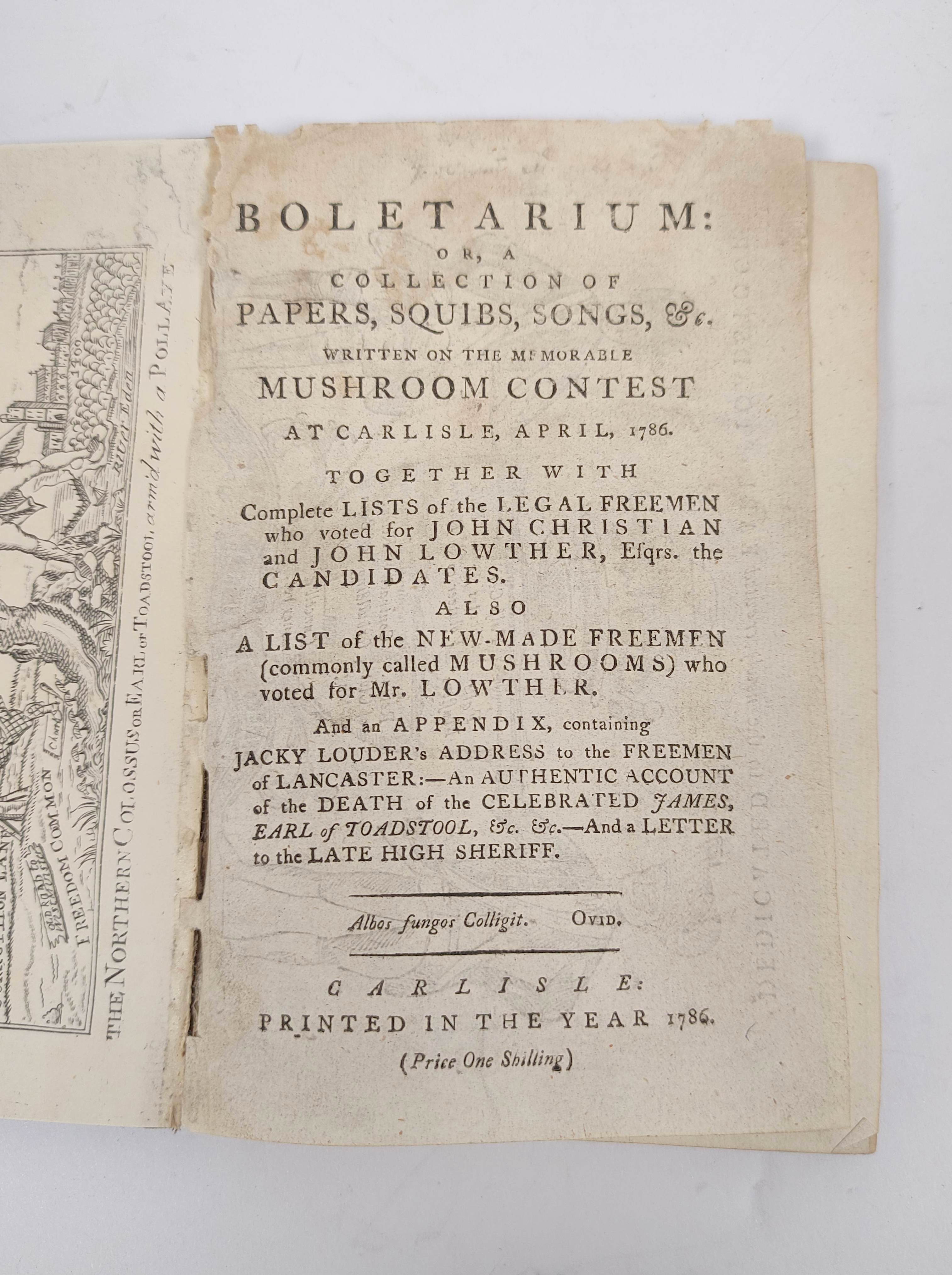 Carlisle Election 1786. Boletarium or a Collection of Papers, Squibs, Songs &c Written on the - Bild 3 aus 8