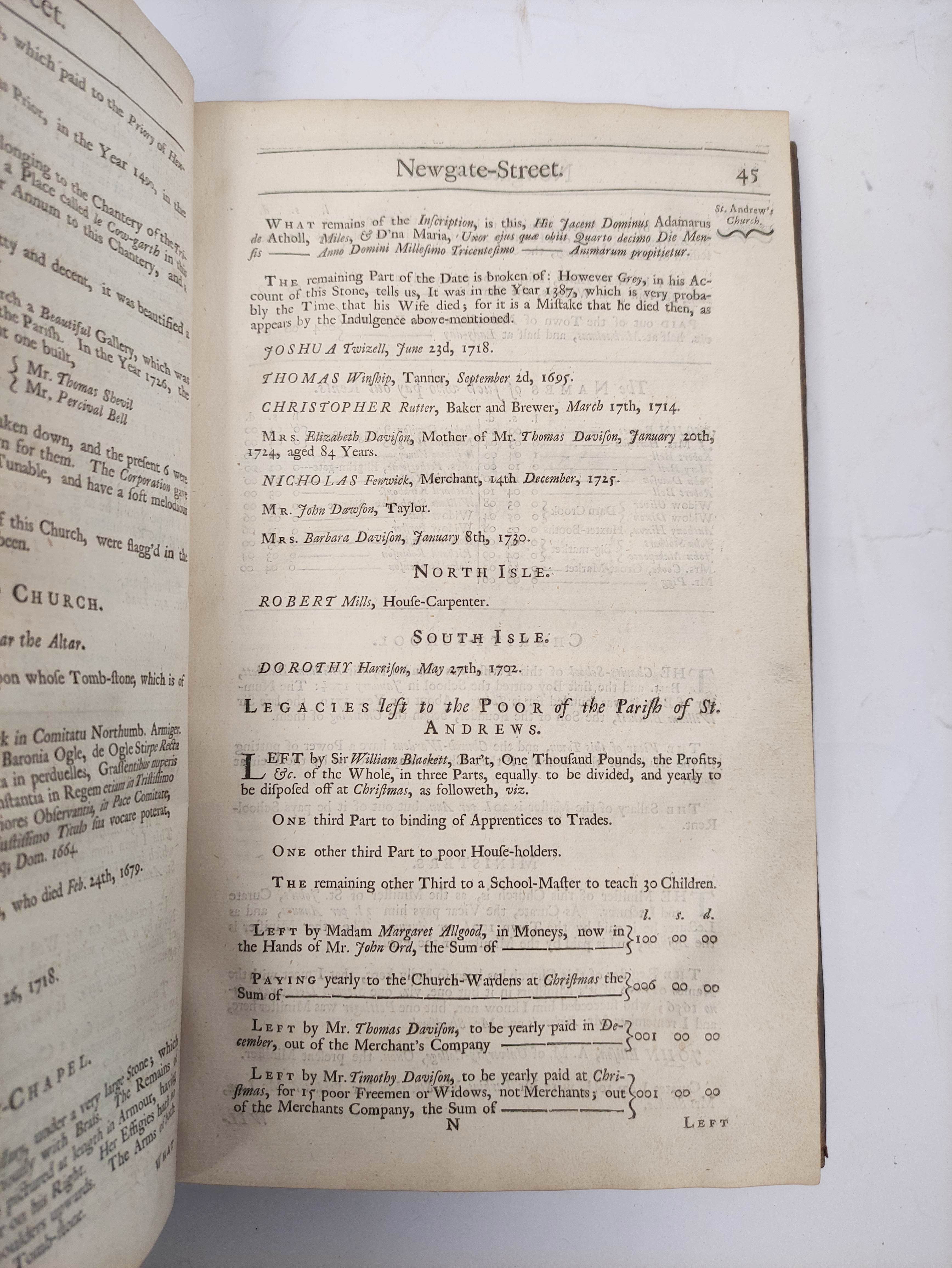 BOURNE HENRY. The History of Newcastle upon Tyne. Fldg. map in facsimile, old reps. to title. Folio, - Bild 7 aus 10