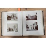 Photographs. Howard Family & Places. Rubbed half morocco album containing approx. 140 photographs,