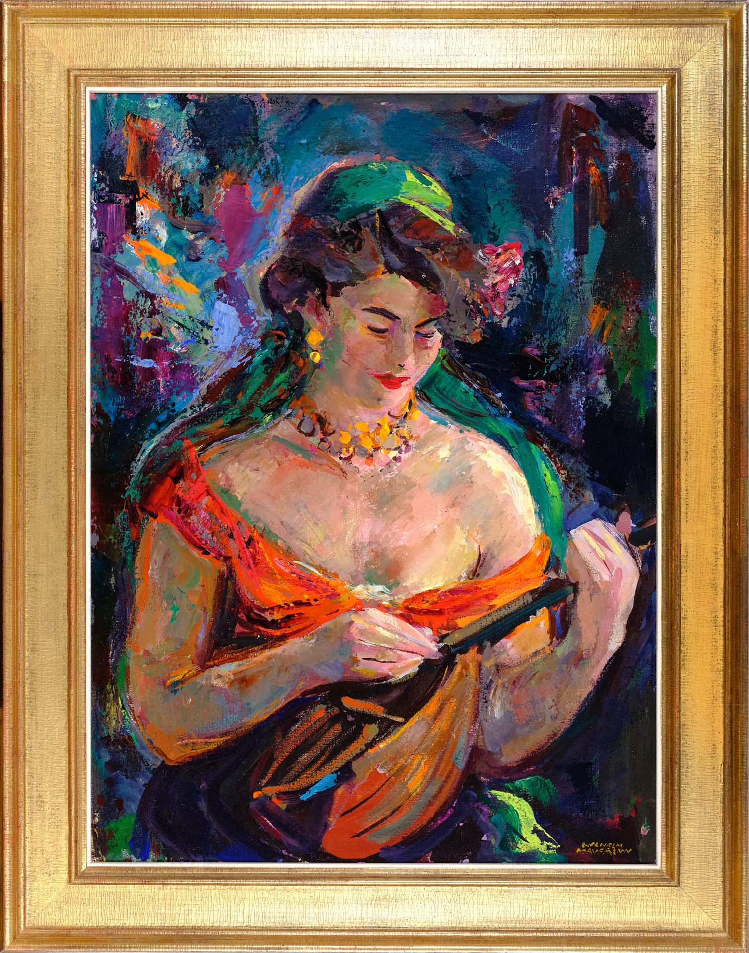 Wilhelm Kaufmann, Wien 1895 – 1975 Wien, Das Mädchen mit der Mandoline