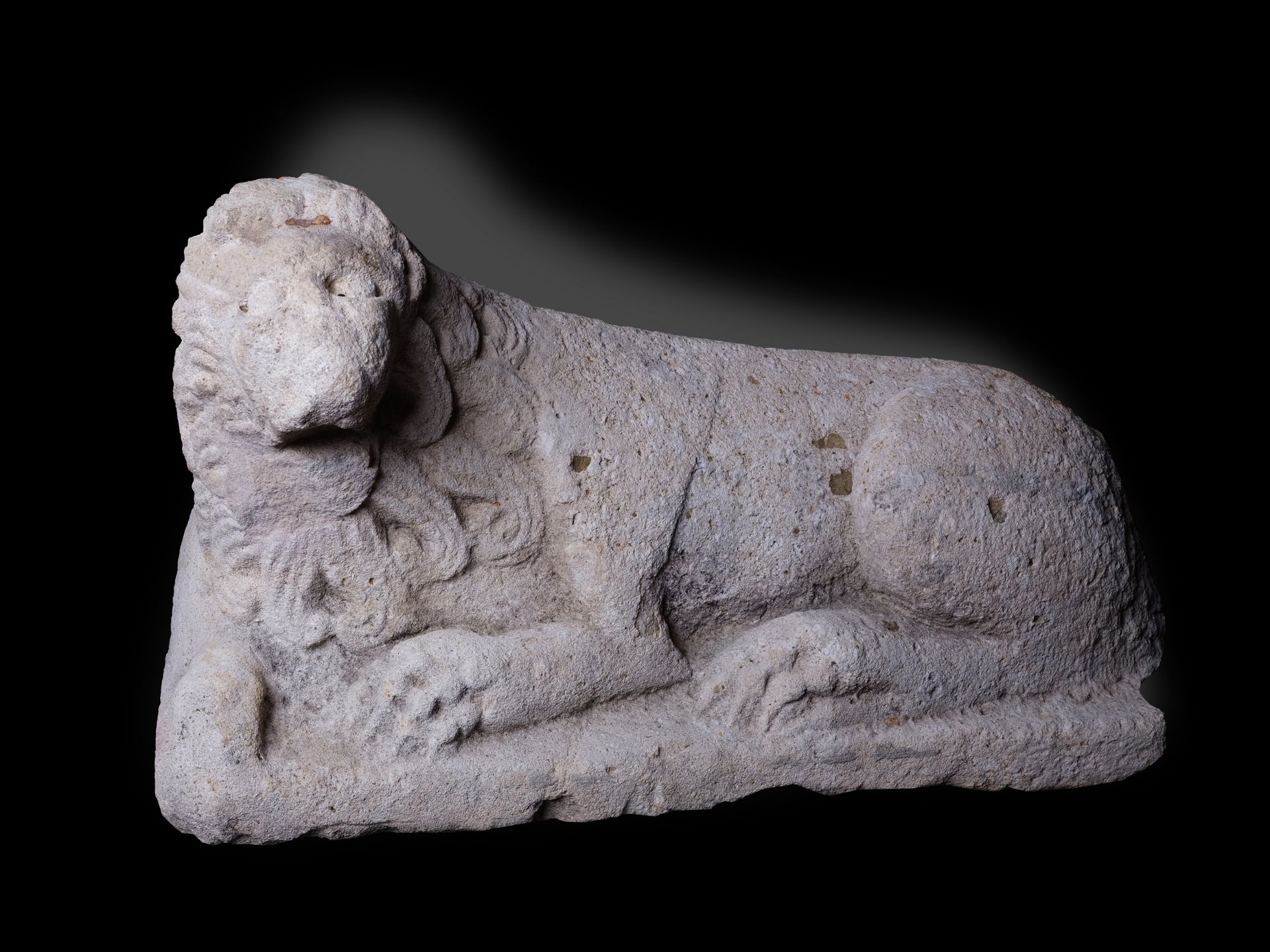 Hochmusealer Romanischer Löwe,Venetien / Istrien, 1100 – 1150, Travertin oder Sandstein