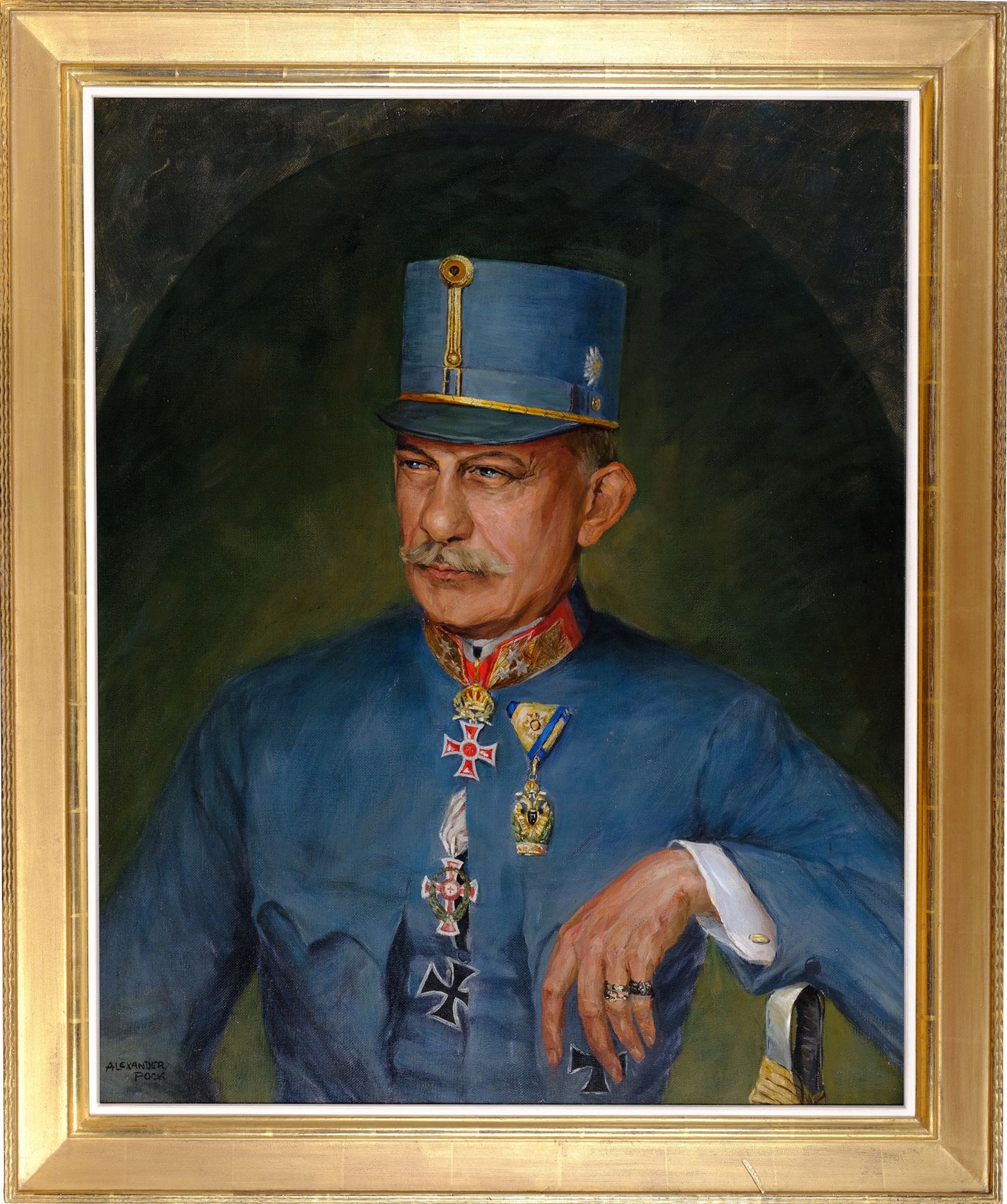 Alexander Pock, Znaim 1871 – 1950 Wien, Portrait eines K&K Offiziers