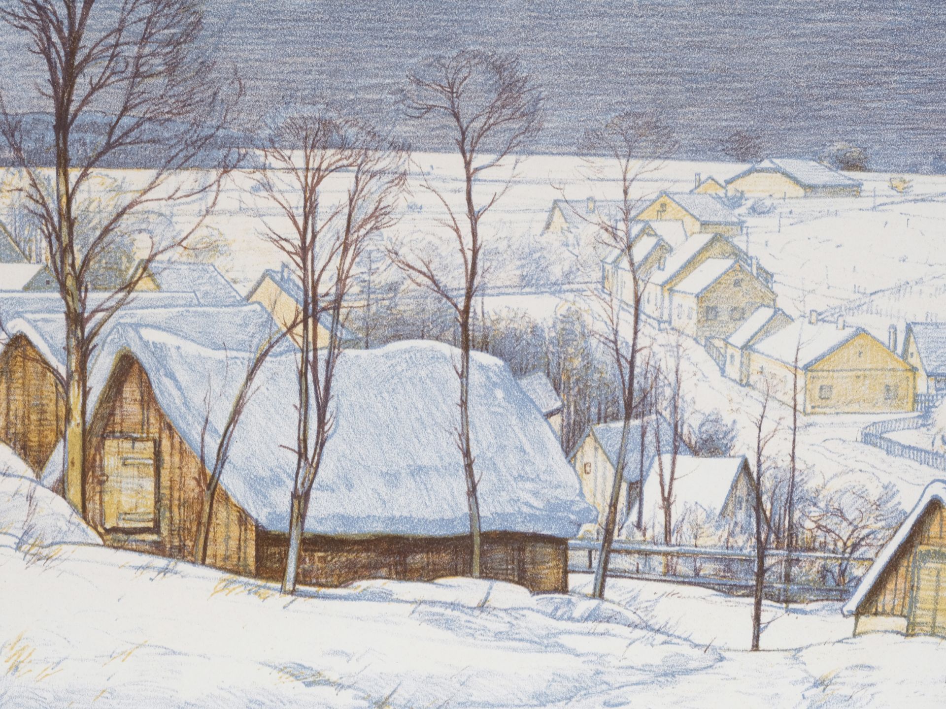 Josef Stoitzner, Wien 1884 – 1951 Bramberg am Wildkogel, Winterlandschaft - Bild 2 aus 5