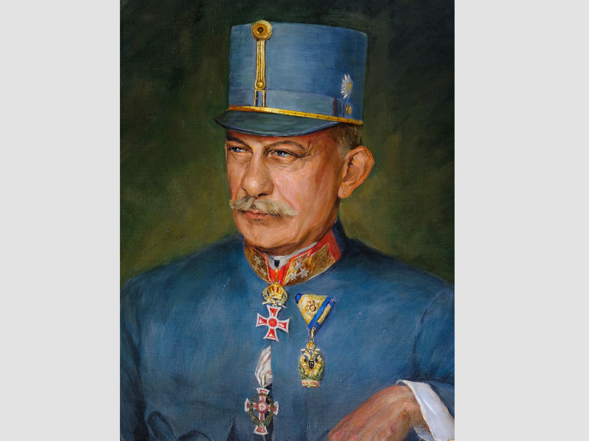 Alexander Pock, Znaim 1871 – 1950 Wien, Portrait eines K&K Offiziers - Bild 4 aus 5