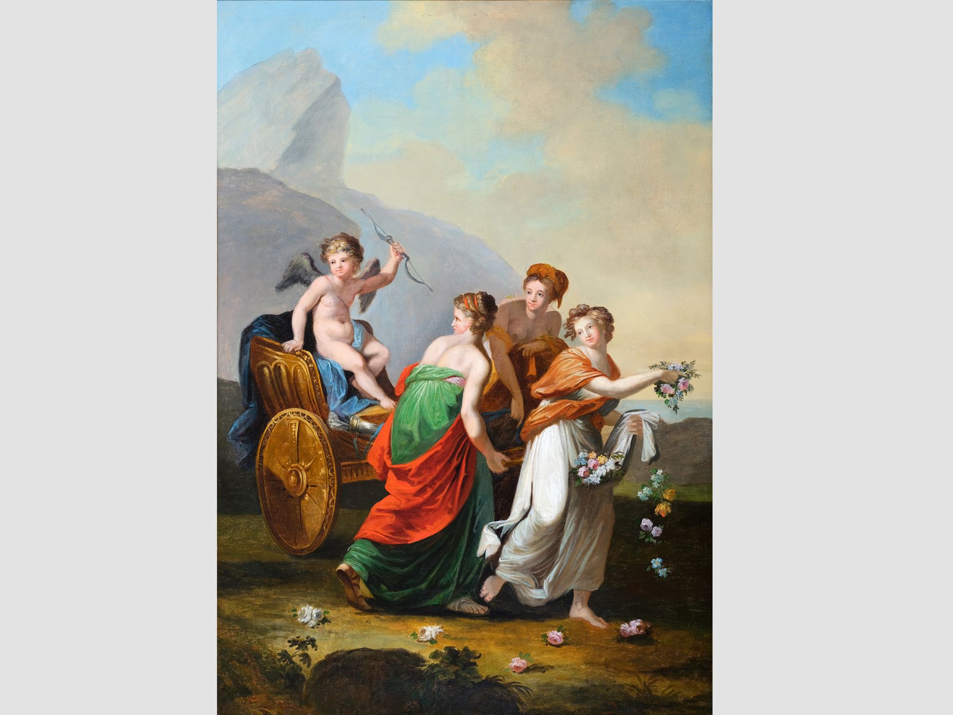Amor im Streitwagen, Empire, Um 1790/1810 - Bild 2 aus 3