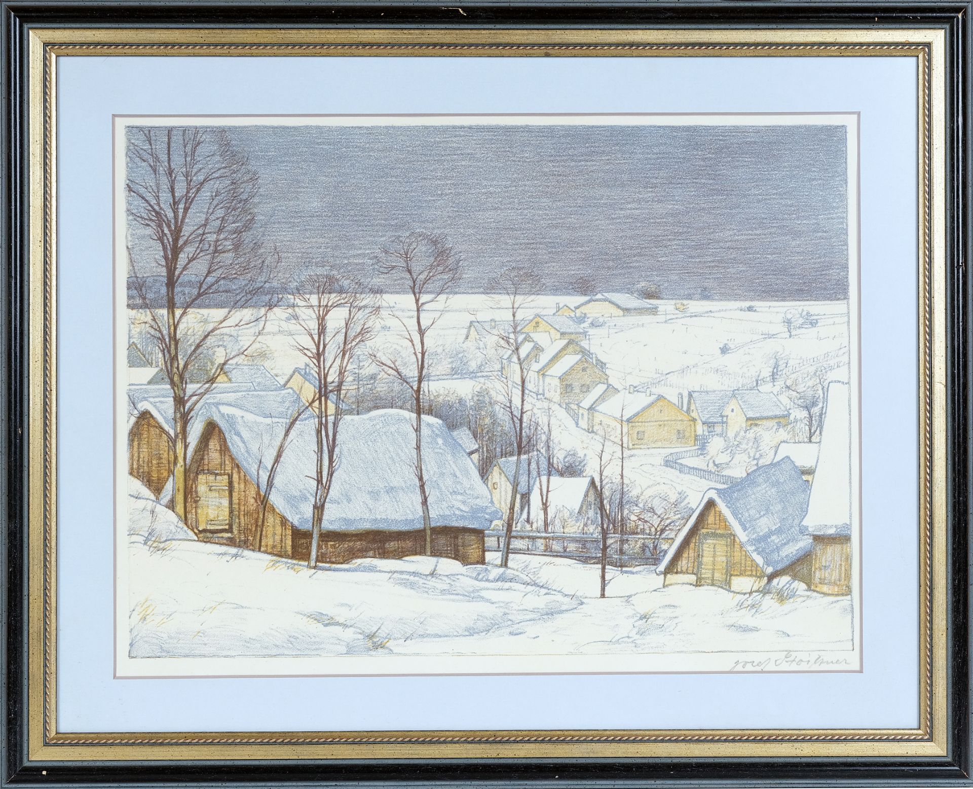 Josef Stoitzner, Wien 1884 – 1951 Bramberg am Wildkogel, Winterlandschaft