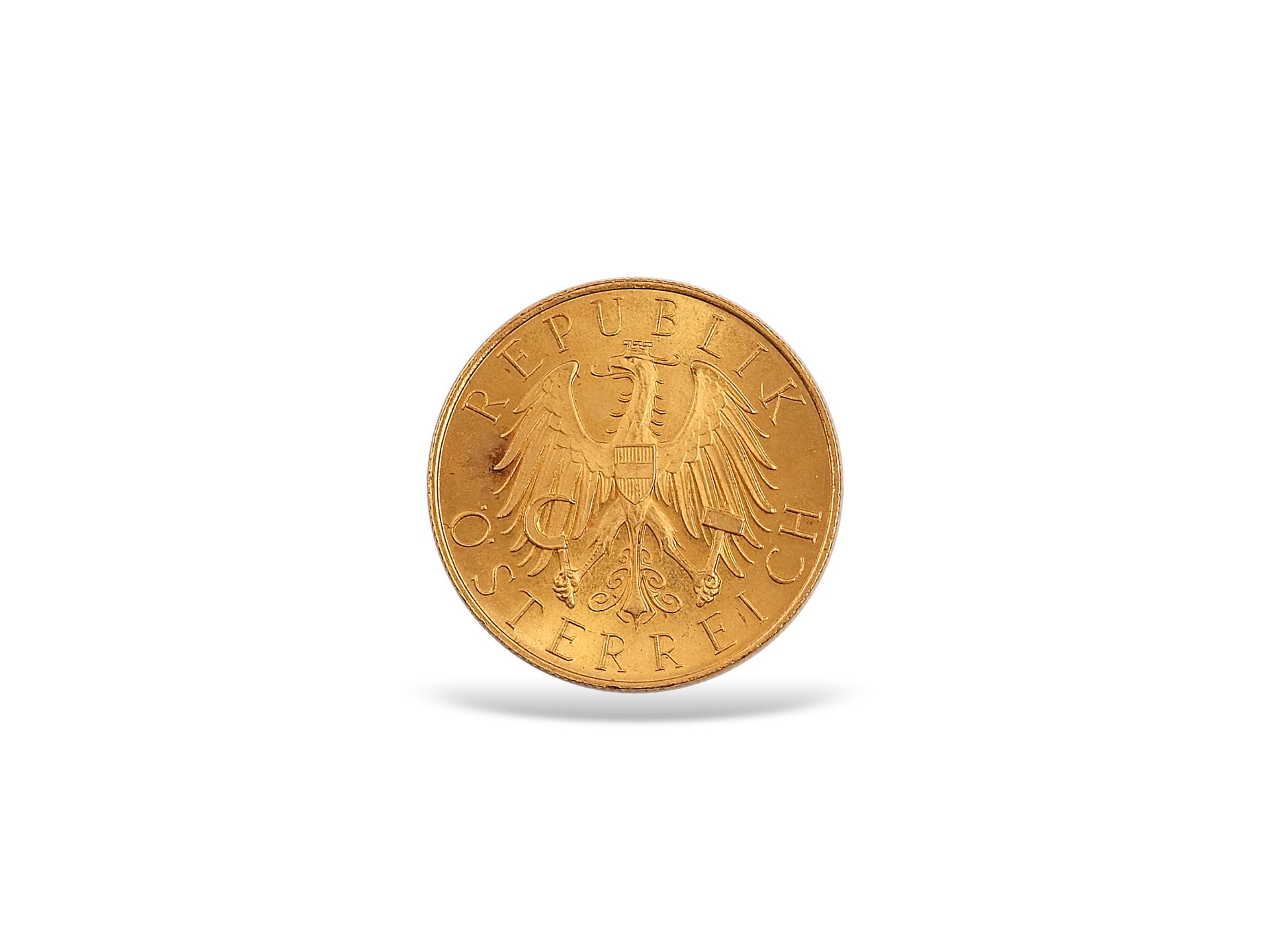 25 Schilling in Gold, Österreich 1928, Gewicht: 6 Gramm - Bild 2 aus 2