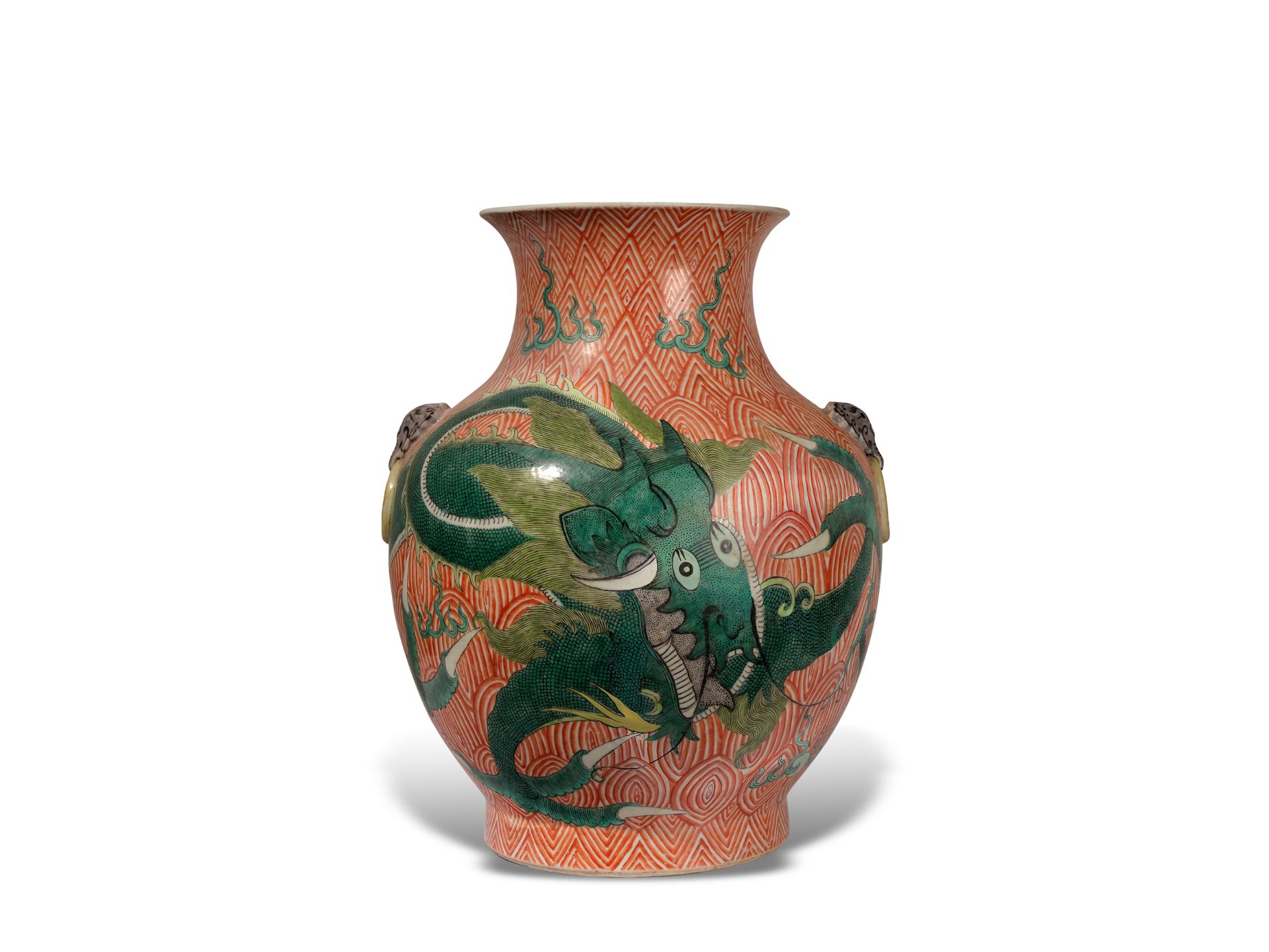 Famille verte Vase, China, Ming-Qing, 17./19. Jahrhundert