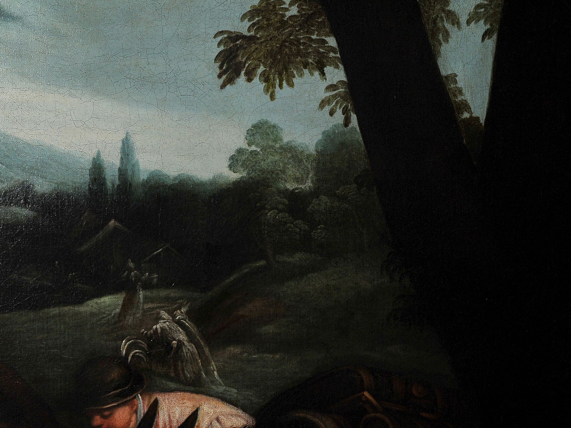 Leandro Bassano, Bassano del Grappa 1575 – 1622 Venedig, Werkstatt, Tiere an der Tränke - Bild 9 aus 11