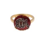 Ring, Um 1880/90, 14 Karat Gold