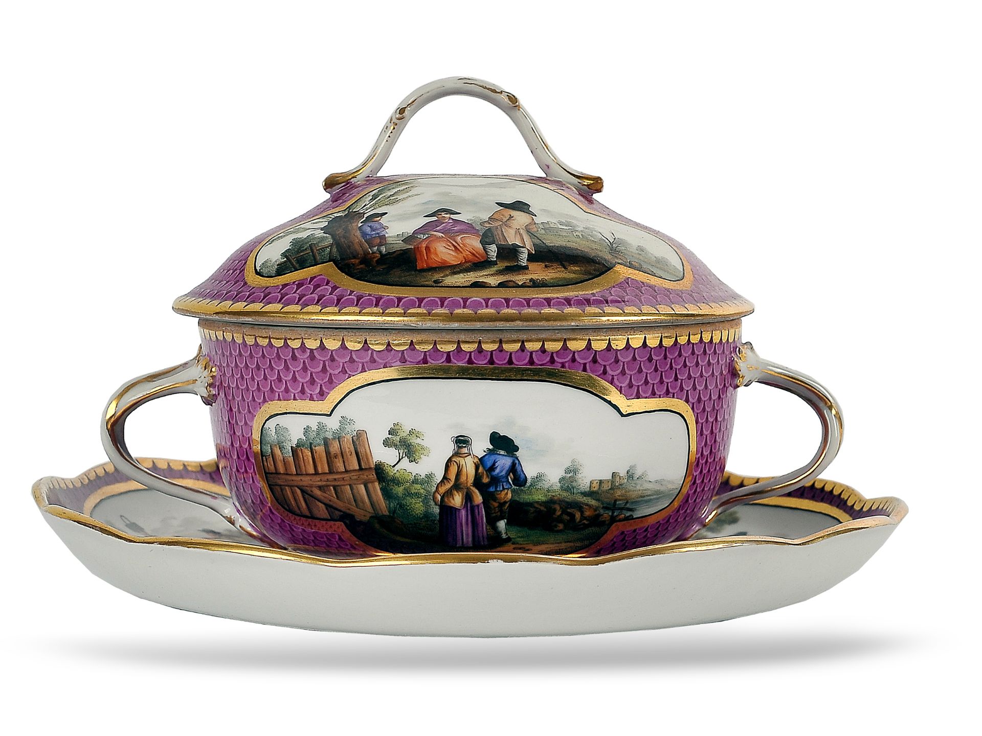 Meissen Ecuelle, Around 1750, Porcelain Ecuelle - Image 2 of 14