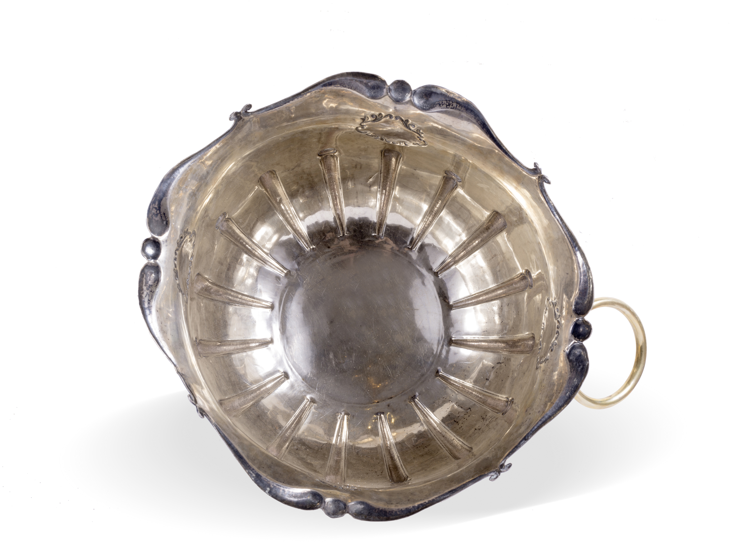 Exclusive champagne or wine cooler, 18th/19th century, Silver cast & chased - Image 4 of 9