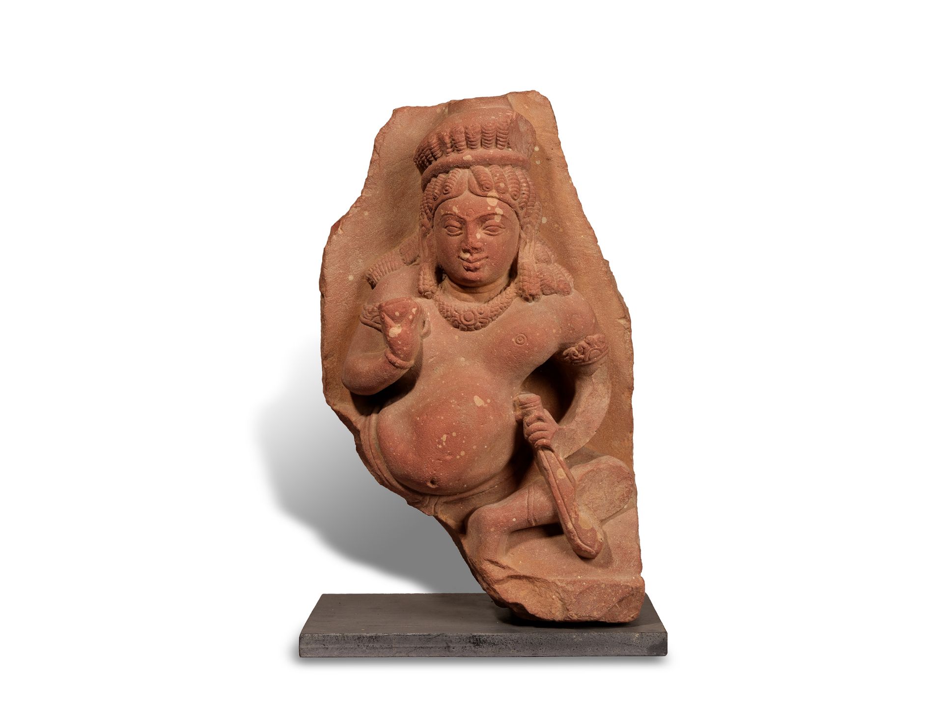 Indian deity, In the style of the 12th/14th century, Red sandstone