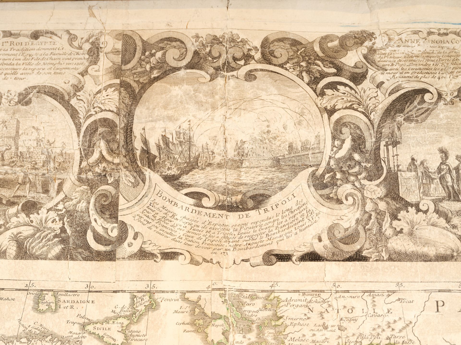 Jean Baptiste Nolin I., Ca. 1657 – 1725, Copper engraving wall map - Image 5 of 7