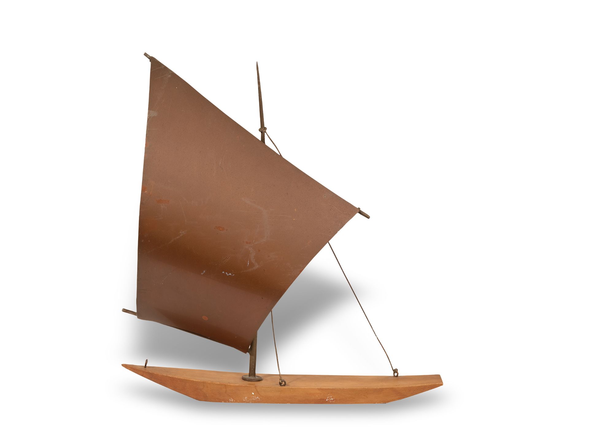 Werkstätten Hagenauer, Wien, Sailing boat, Copper, wood