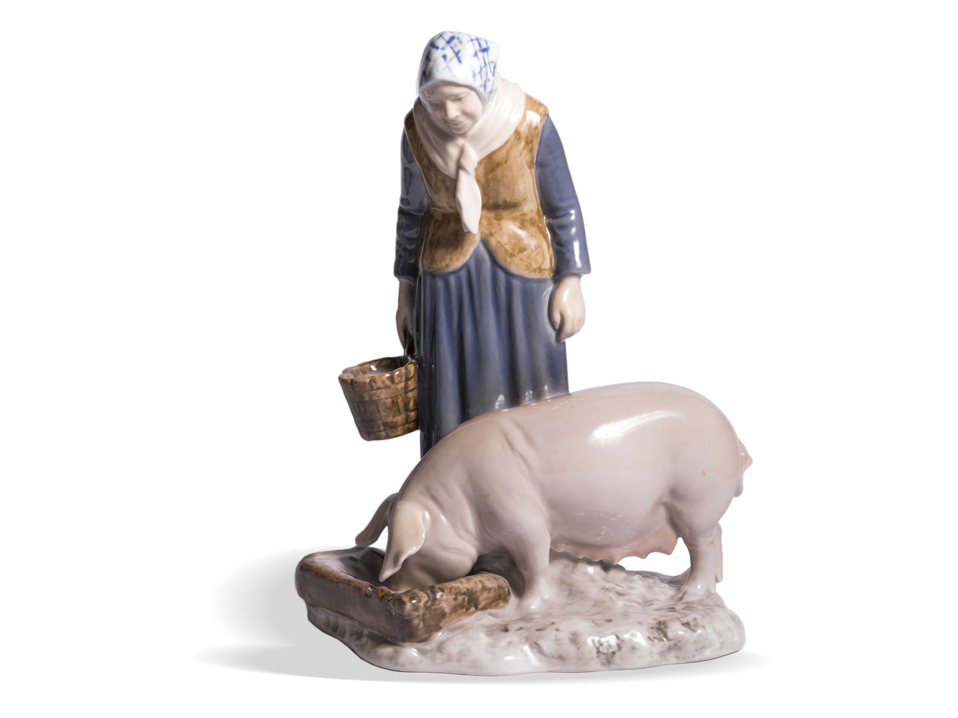 Royal Kopenhagen-Porzellan, Schweinehirtin, Entwurf: Axel Locher - Bild 2 aus 5