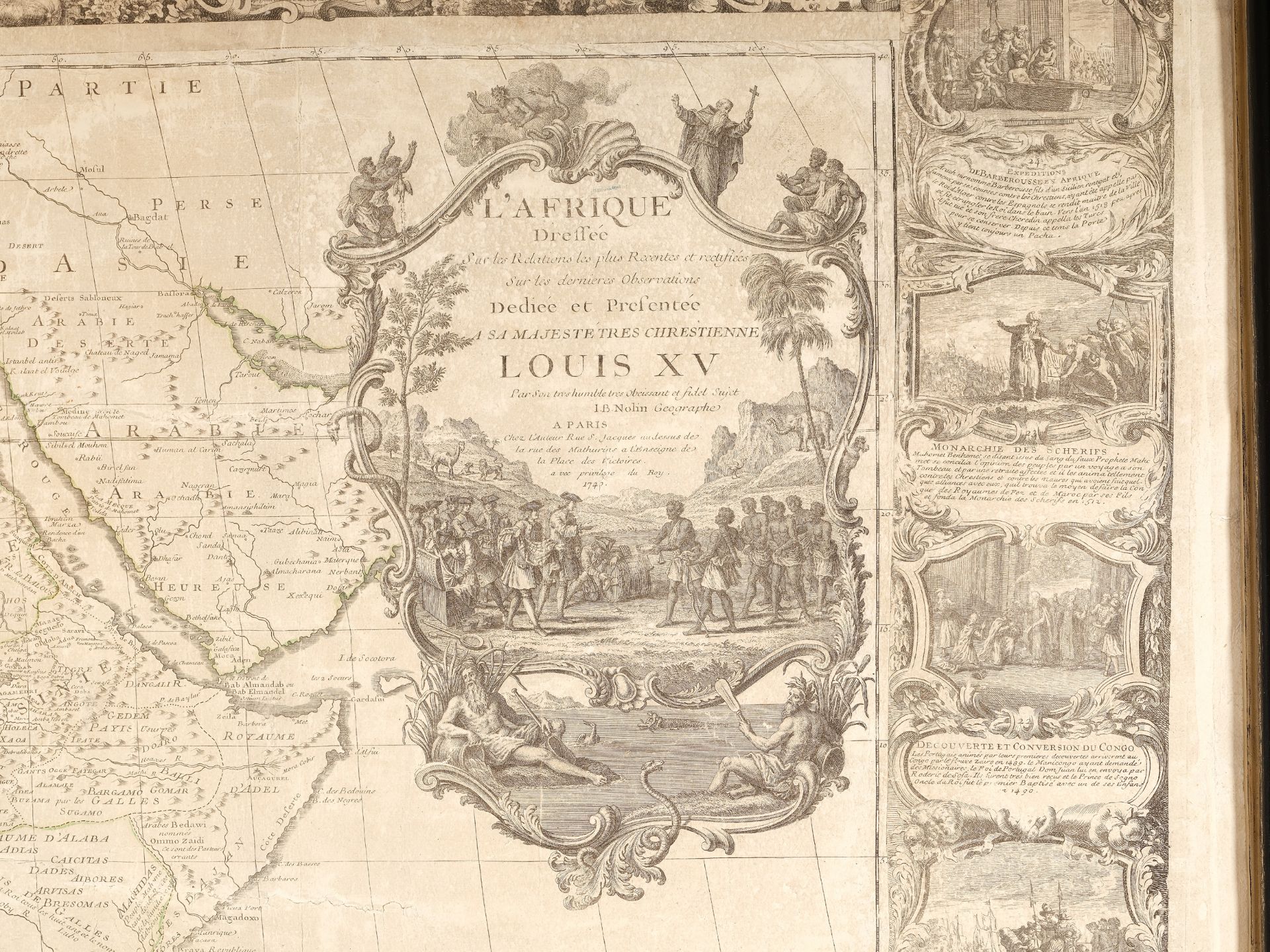 Jean Baptiste Nolin I., Ca. 1657 – 1725, Copper engraving wall map - Image 6 of 7