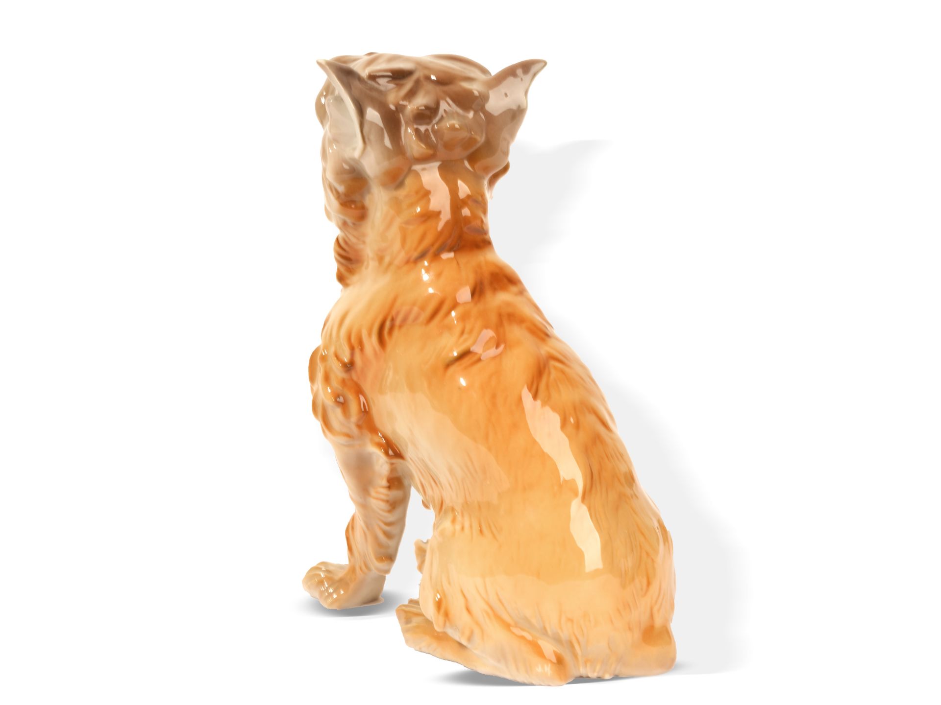 Sitting monkey pinscher, 
Ceramics, light body, colorfully painted, glazed, 
Ca. 1920 - Image 5 of 7