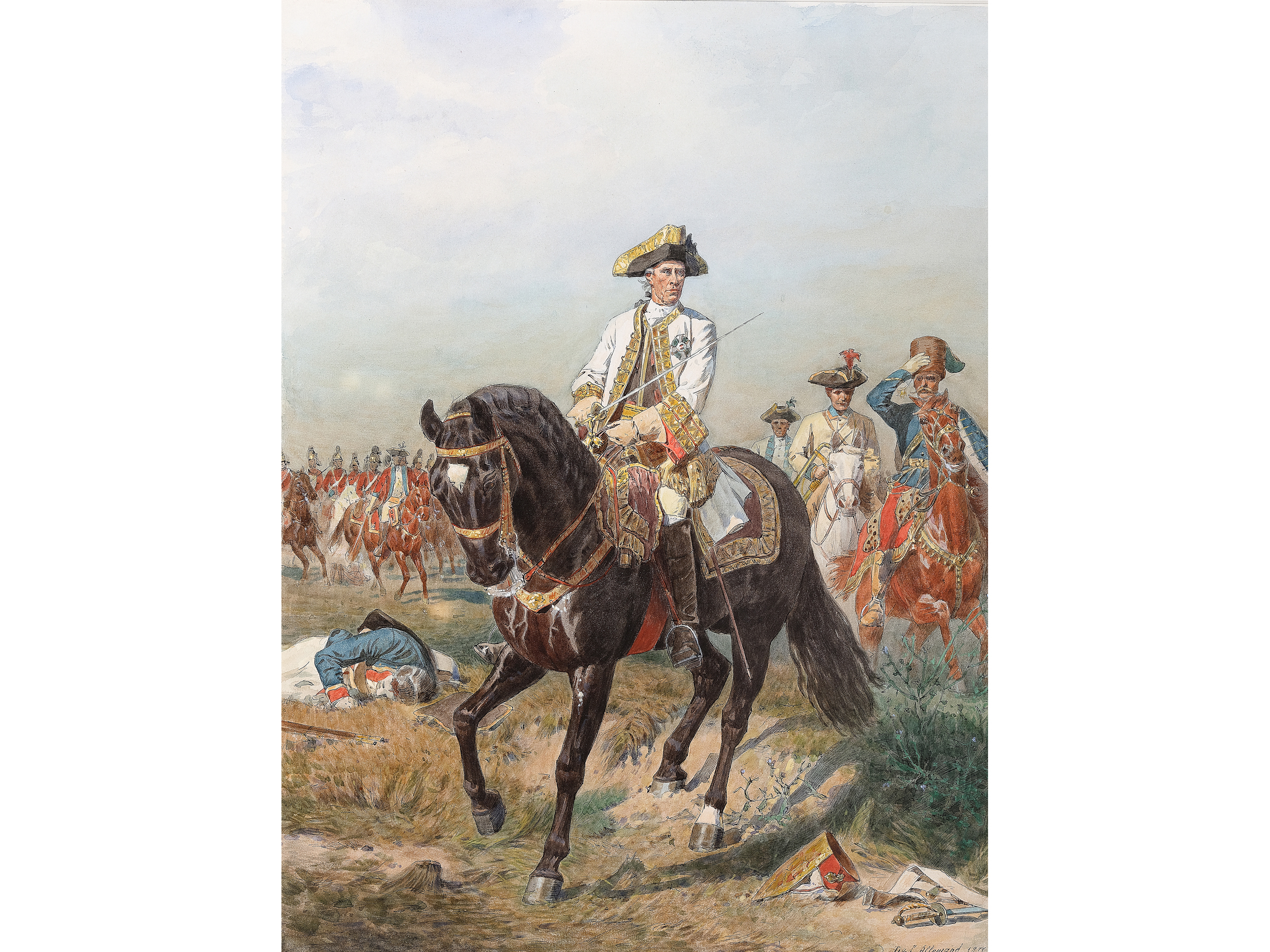 Sigmund D'Allemand, 
Vienna 1840 - 1910 Vienna, 
Field Marshal Gideon Ernst Baron von Laudon