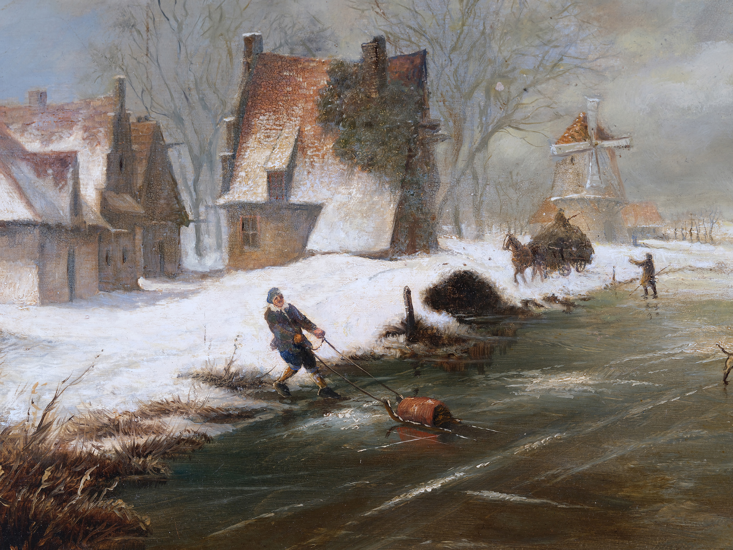 Remigus Adrianus van Haanen, 
Oosterhout 1812 - 1877 Bad Aussee, attributed, 
Winter - Image 3 of 5