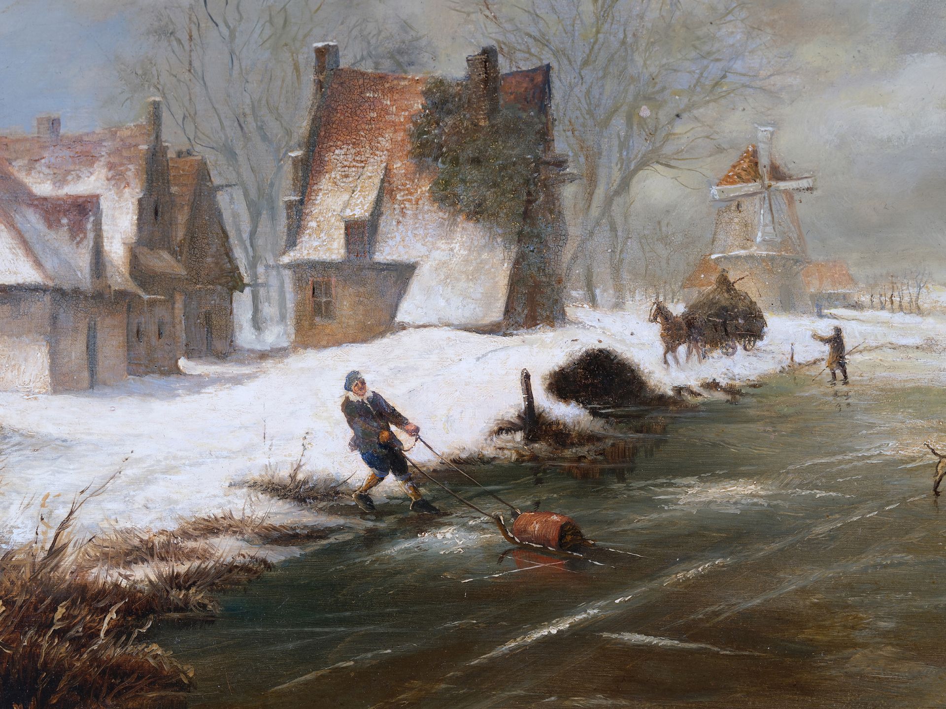 Remigus Adrianus van Haanen, 
Oosterhout 1812 - 1877 Bad Aussee, attributed, 
Winter - Image 3 of 5