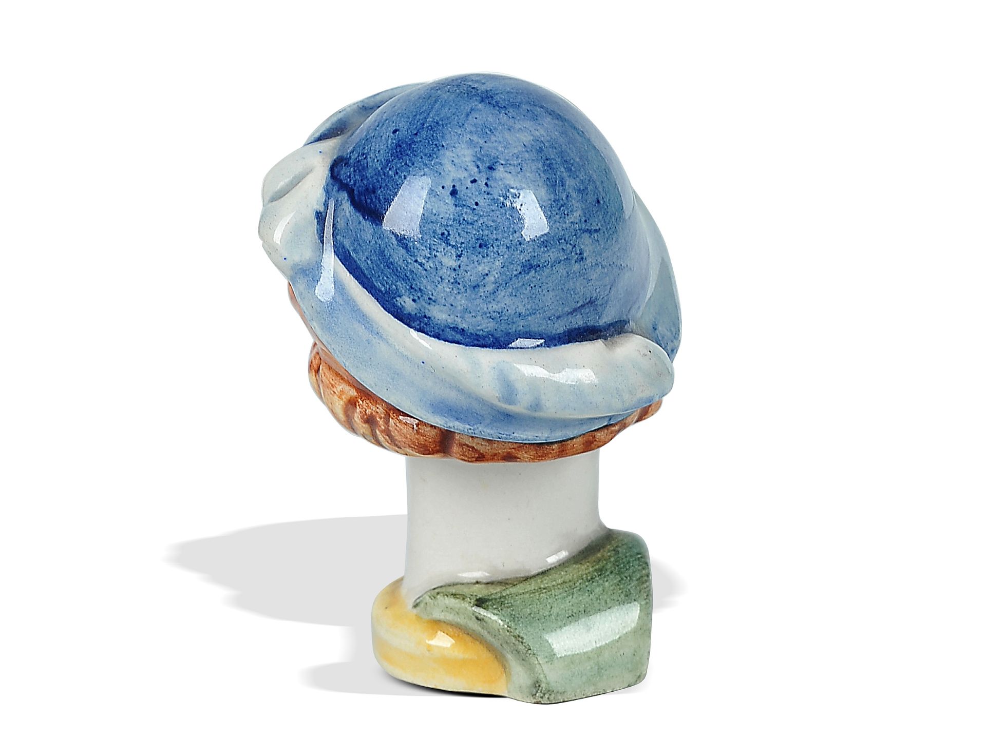 Lady with hat, 
Ceramics, 
Light clay, colorfully painted, glazed - Image 5 of 6