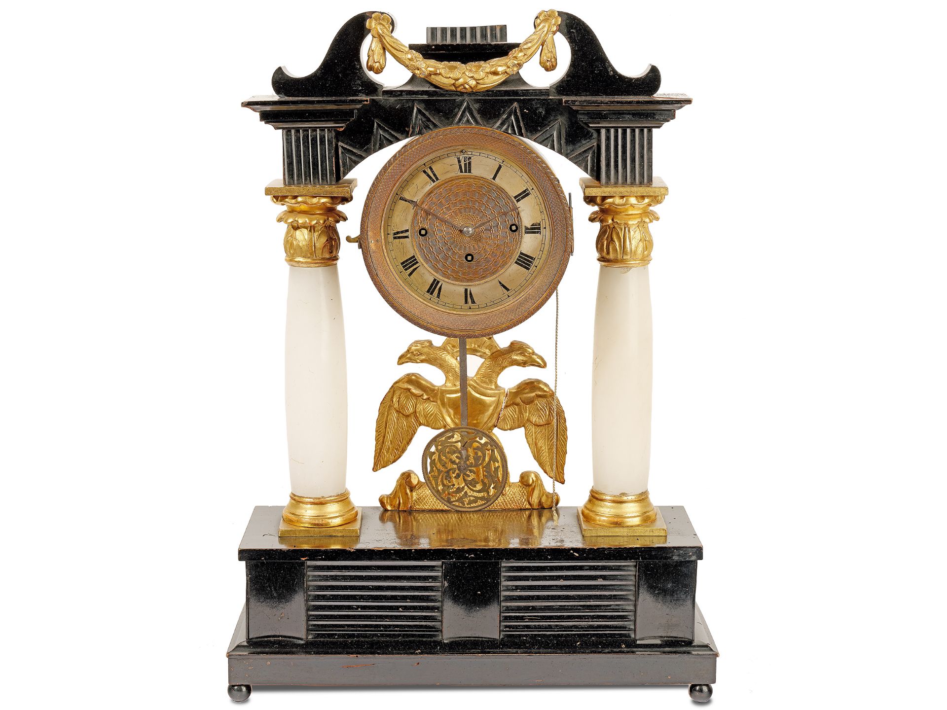 Biedermeier column clock, 
Austria, 
Ca. 1835/40