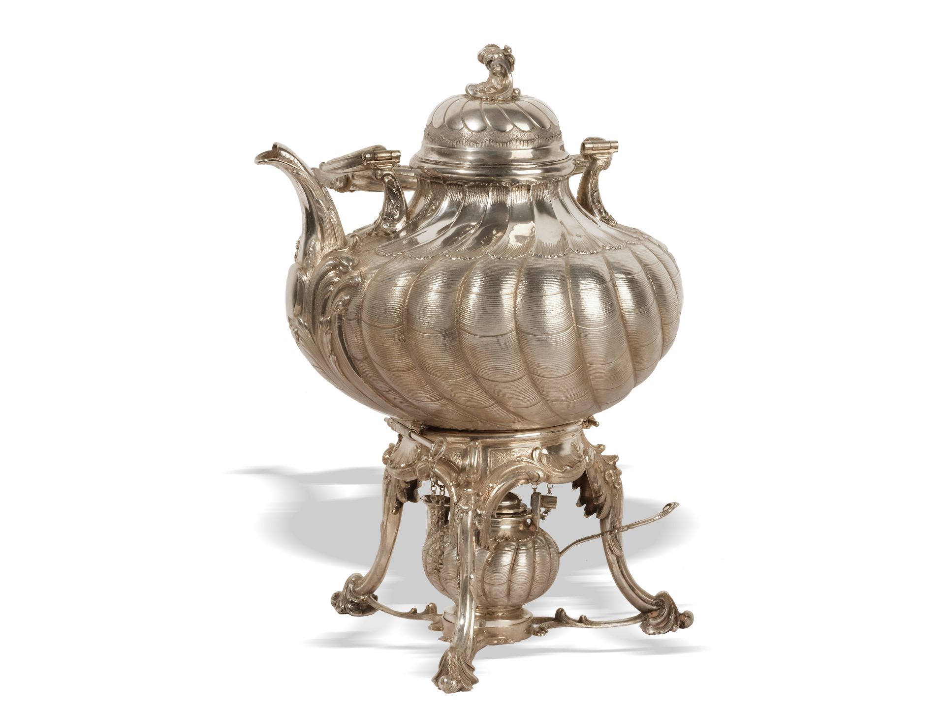 Eduard Wollenweber, Munich, 
Courtly, Silver Tea & Coffee Set, 
Ca. 1900/20 - Image 2 of 10