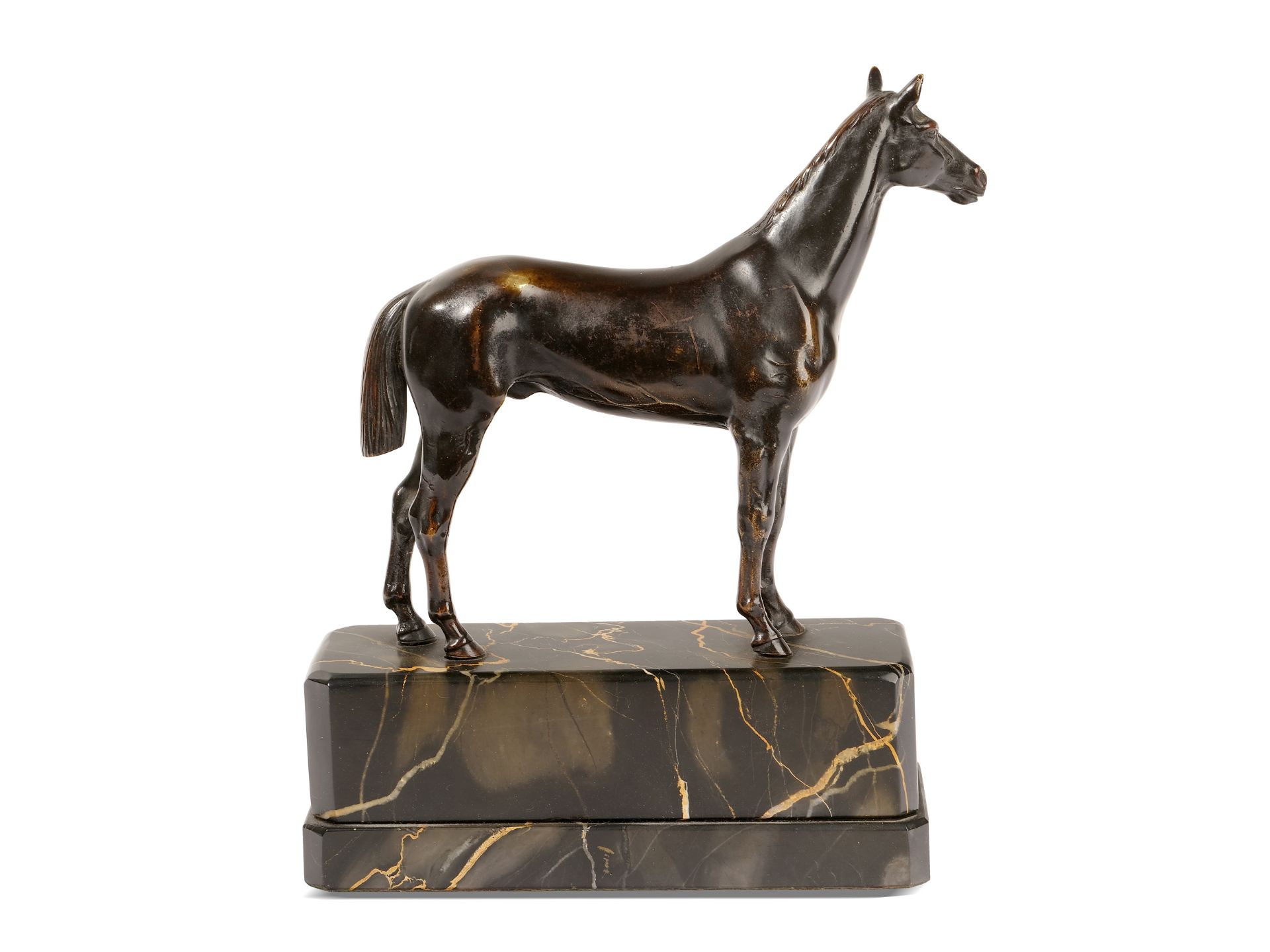 Horse, 
Ca. 1900, 
Bronze on marble base - Image 4 of 4