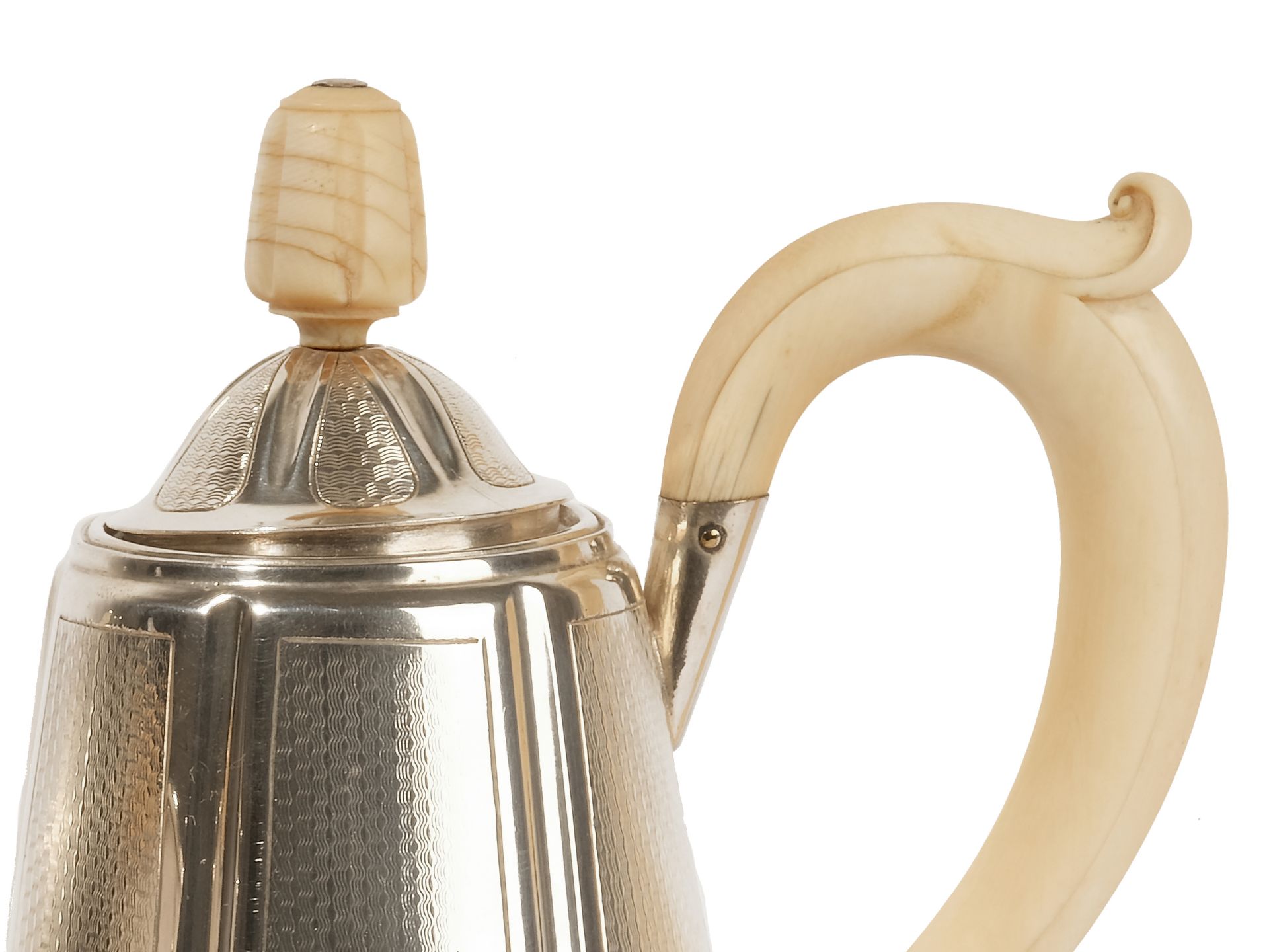 Silver mocha & milk jug, 
Austria, 
Ca. 1900 - Image 3 of 5