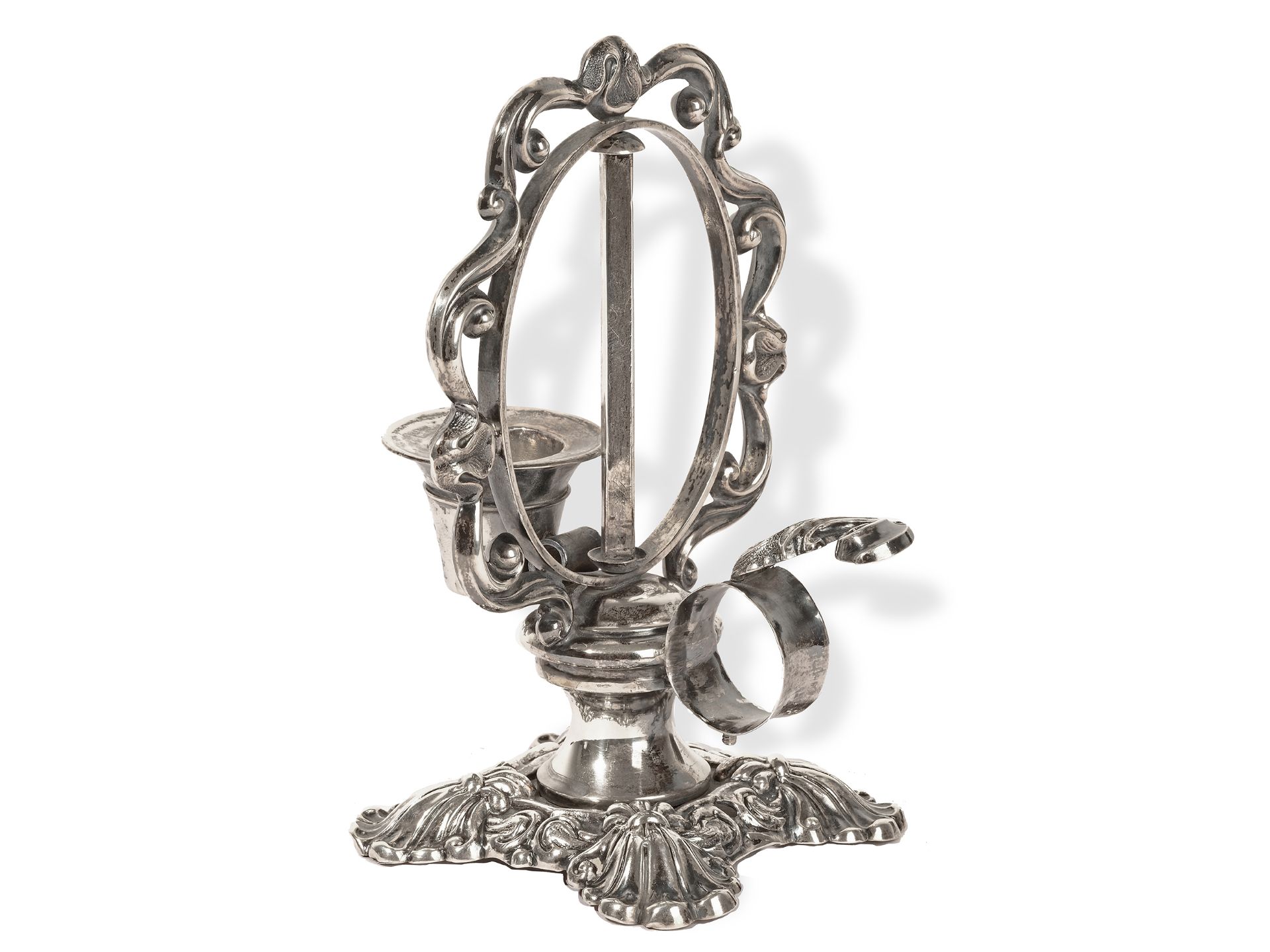 "Alt Wien" silver, 
Night light, 
Ca. 1850 - Image 2 of 5