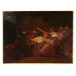 Eugene Delacroix, Saint Maurice 1798 - 1863 Paris, Umkreis, Bewegte Szenerie aus der Antike?