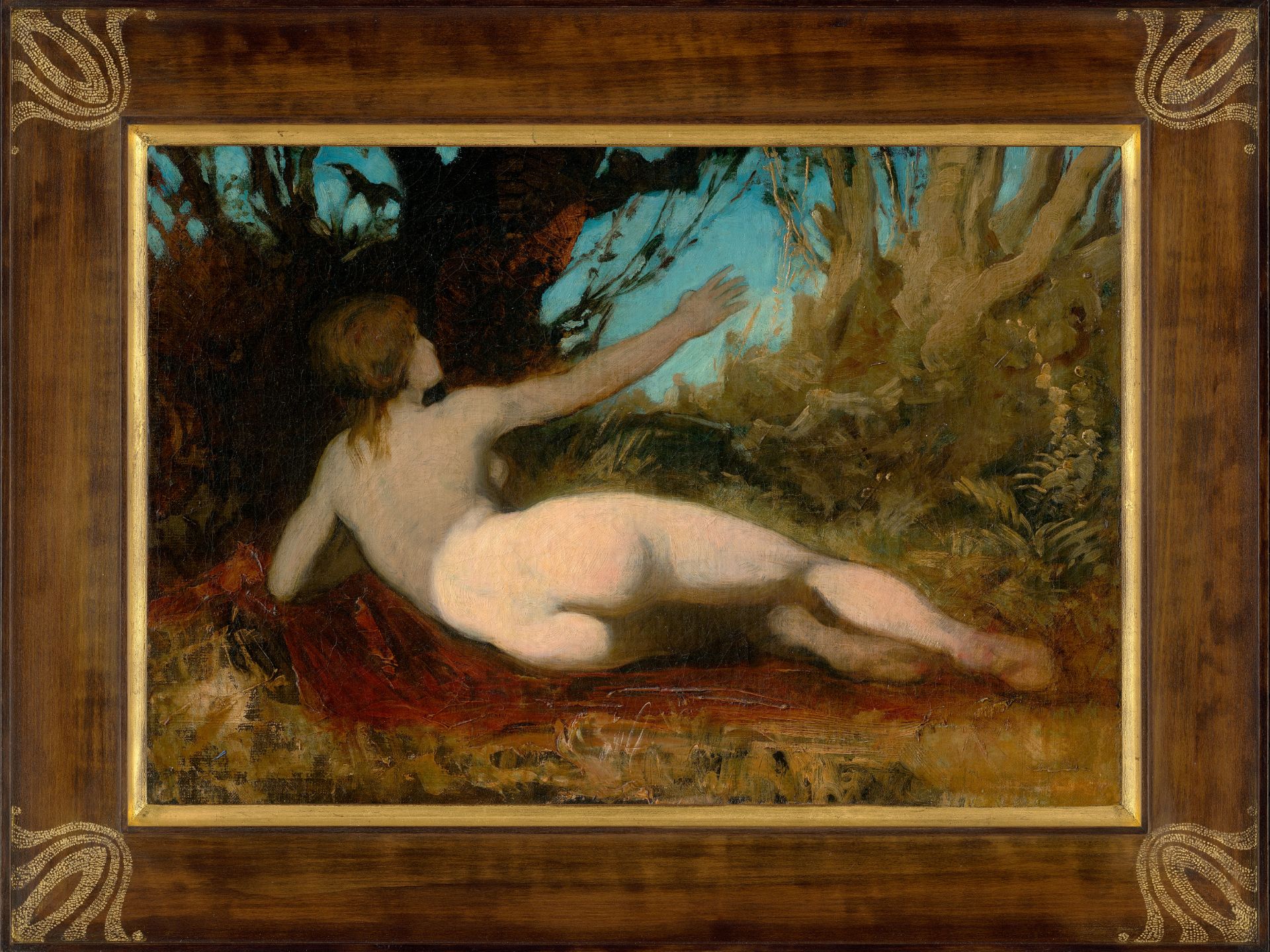 Hans Makart, 
Salzburg 1840 - 1884 Wien, 
Rückenakt in Landschaft - Bild 2 aus 6