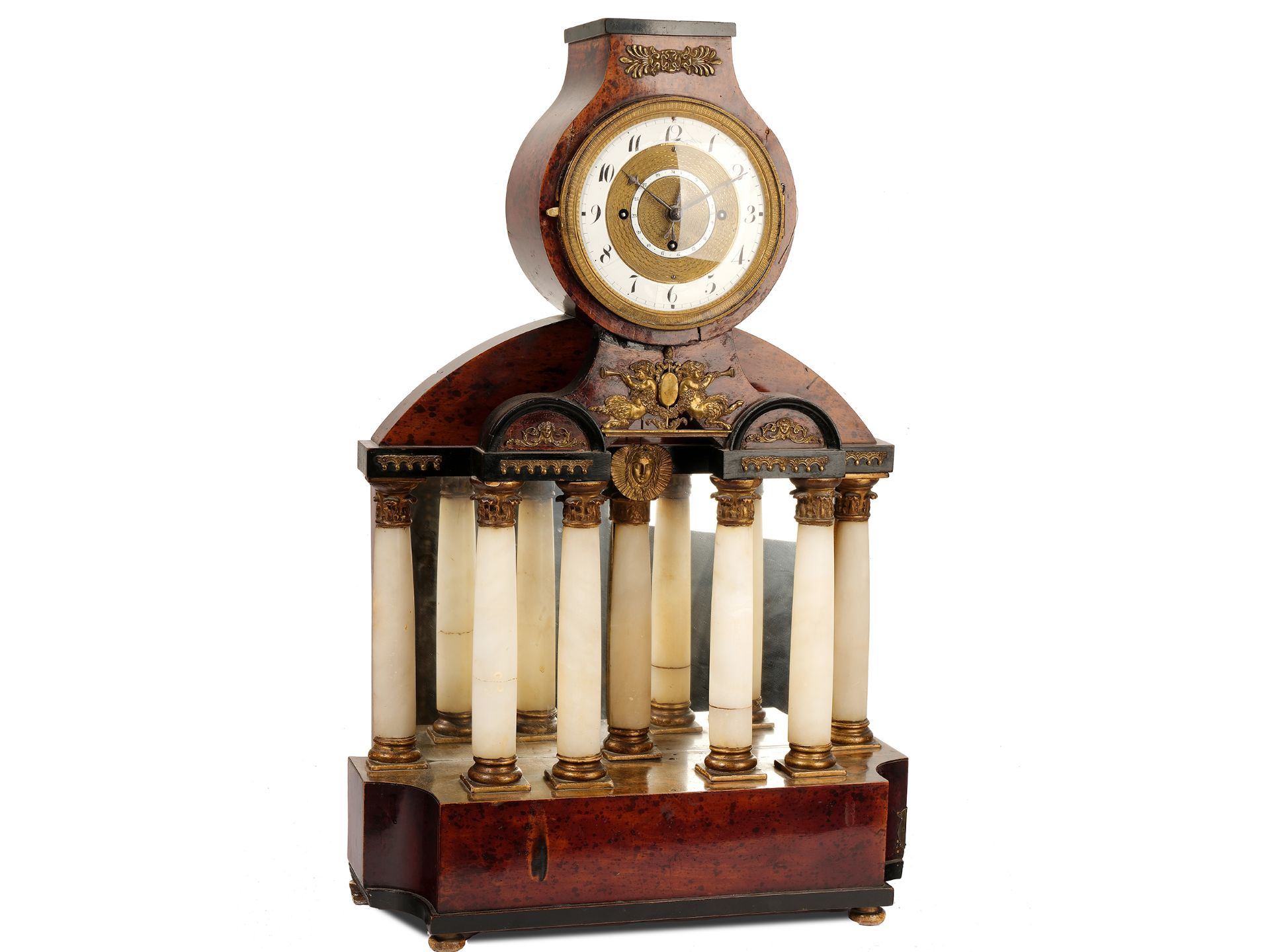 Biedermeier column clock, 
Austria, 
Ca. 1835/40 - Image 2 of 9