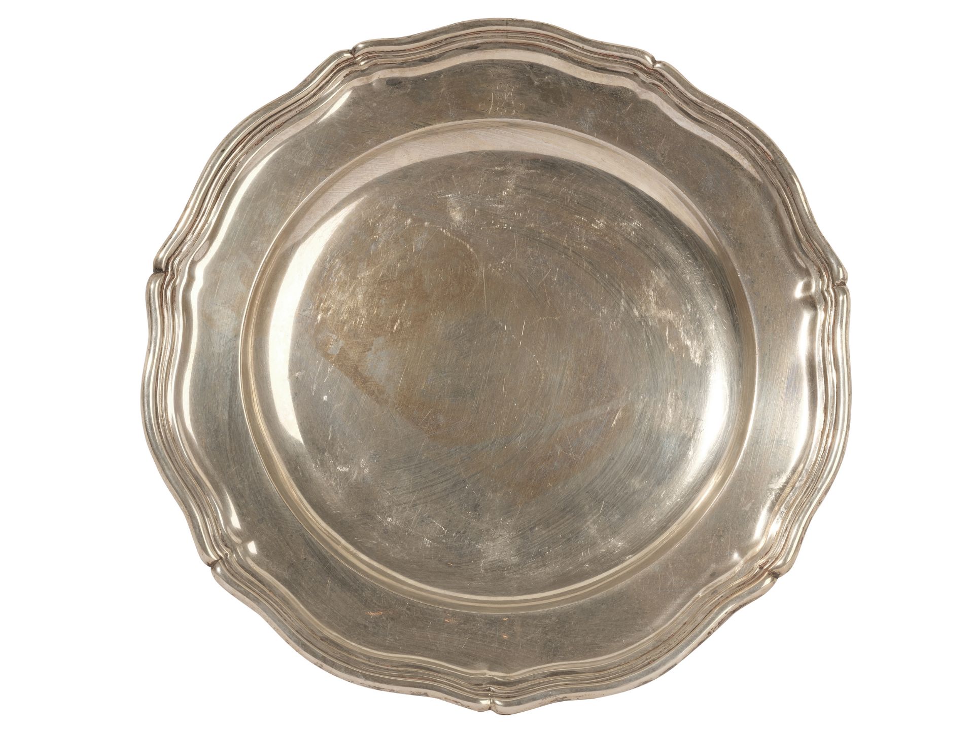 Silver plate, 
Ca. 1900, 
Marked