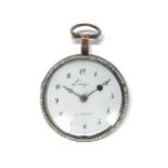 Empire Taschenuhr, Paris um 1800, Vergoldetes Metallgehäuse