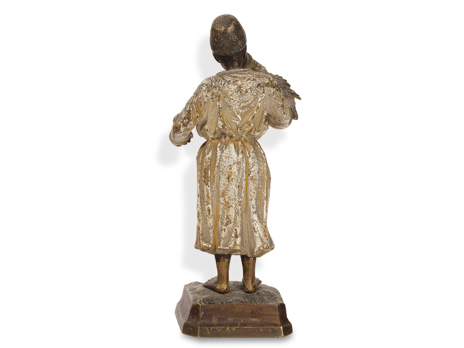 Wiener Bronze, 
Franz Xaver Bergmann 1861 – 1936, 
Arab with cockatoo - Image 5 of 6